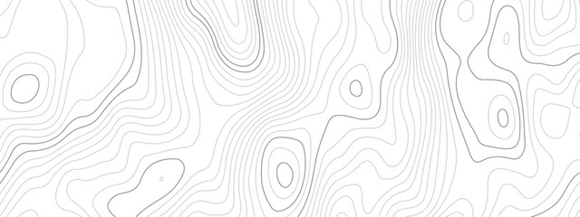 Wall Mural - Topographic wave and curve line contour map background. Abstract wavy topographic map and curved lines background. Abstract geographic wave grid line map. Vector illustration.