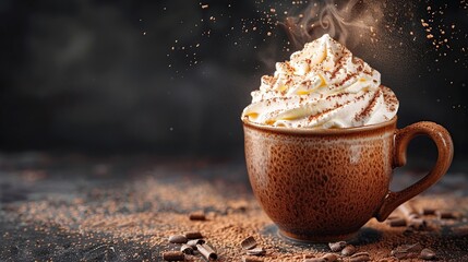 Poster - Hot Chocolate with Whipped Cream and Cocoa Powder