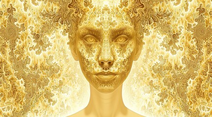 Poster - golden lion head