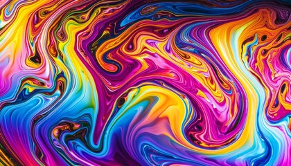 Wall Mural - vivid abstract psychedelic background flowing with vibrant hues and liquid patterns perfect for y2k themed designs modern art projects and creative backdrops