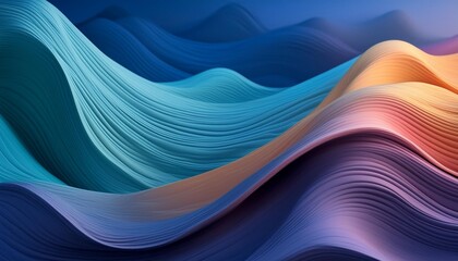 Wall Mural - abstract background with colorful wavy lines soft gradients vibrant colors smooth curves dynamic shapes