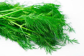 Wall Mural - Dill on a white background