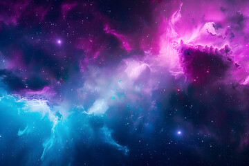 Wall Mural - background space nebula colors blue and pinkai abstract background with space