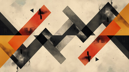 Leinwandbilder - Abstract geometric shapes forming modern background design