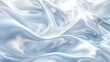 © hwijin - Abstract white and blue background with blurred flowing liquid waves, elegant light silver abstract wavy shapes background