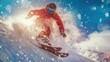 © Zie - Skier in Action, Snow Spraying Around