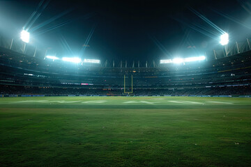 football stadium at night