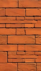 Sticker - Orange brick background texted wall surface.  AI Generated.