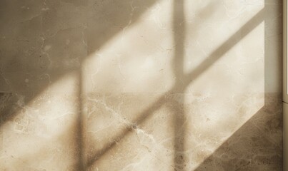 Wall Mural - Top view of a clean beige stone countertop