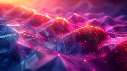 Wall Mural - an abstract geometric background featuring a hexagonal mosaic with varying shades of purple, transit