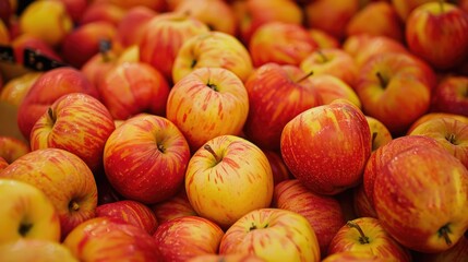 Poster - A pile of apples at the market