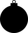© 素真 莊 - Isolated Christmas ornament ball silhouette vector.