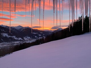 sunset in the mountains