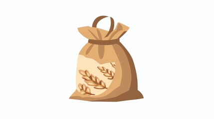 Poster - Bakery flour bag icon for bread making