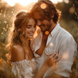 © Flop - Loving Couple Sunset Portrait - Golden Hour Romance