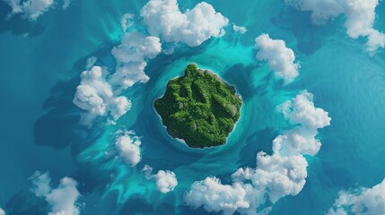 Sticker - Dive into surrealism with dreamscapes featuring swirling clouds, floating islands, and landscapes that challenge the norm. Clean and Clear Color, Realistic Photo, , Minimalism,