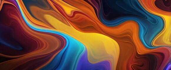 Canvas Print - abstract colorfull fluid or liquid background