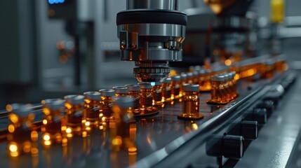 Canvas Print - The pharmaceutical production line