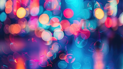 Wall Mural - vibrant out of focus lights