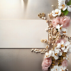 Wall Mural - spring background with flowers