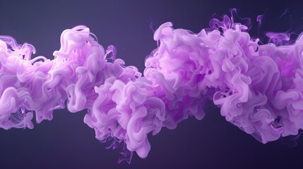 Wall Mural - A purple smoke trail with a purple background