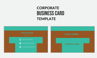 Modern and Simple business card Double-sided Creative business card vector design template. Business card for business and person use. Vector illustration design, Horizontal layout, Print....