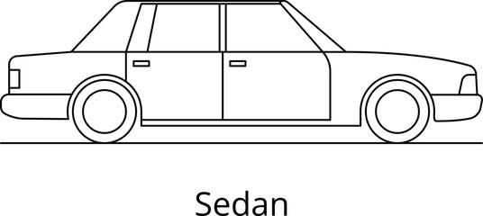 Wall Mural - Car body types. Passenger car bodies. Classification of cars by body type. Types of bodies. Guide to Car Body Types And Car Shapes - Types of car body. Vector illustration.