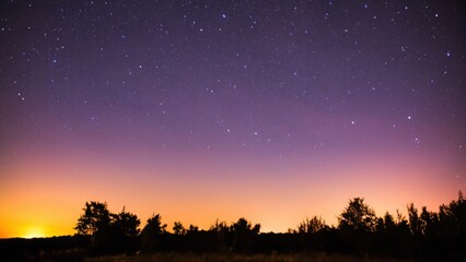 Wall Mural - night sky stars galaxy sunset