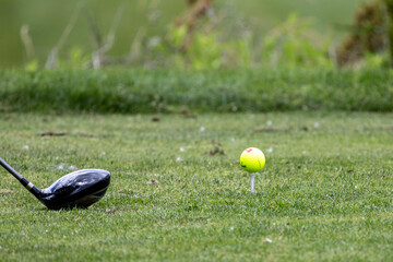 golf ball on grass