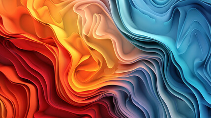 Wall Mural - a vibrant and colorful abstract pattern consisting of flowing shapes and curves. The shapes intertwine with each other, creating a sense of movement, and the colors range from shades of pink, purple