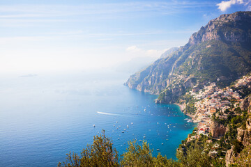 Wall Mural - Path of the Gods in Amalfi coast Italy