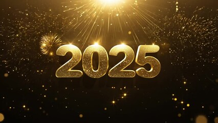 Wall Mural - the image is a black and gold font that says 2025 in gold letters. the font is bold and stands out a