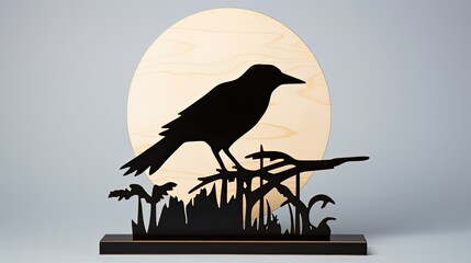 Sticker - crow on a tree