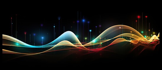 Digital data flow movement.