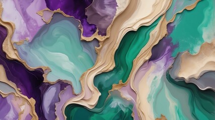 Wall Mural - abstract color palette wallpaper with amethyst emerald background