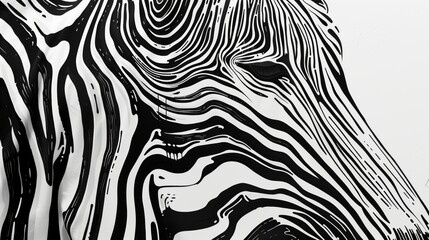 Wall Mural - Zebra's black and white stripes serve as camouflage, helping evade predators and regulate temperature.