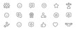 © icons gate - Feedback, Rating, Review icons set. Customer review and feedback emoticons emojis , thumbs up like icon . heart love icon button. editable stroke