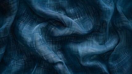 Wall Mural - Blue Linen Texture in Abstract Form