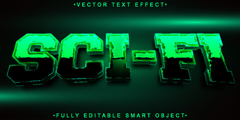 Poster - Green Sci_fi Movies Vector Fully Editable Smart Object Text Effect