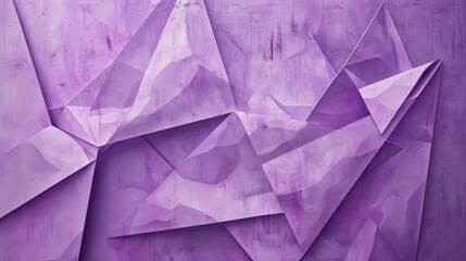 Canvas Print - Pastel purple geometric shapes on abstract paper texture background