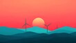 © DARIKA - Illustration of a carbon offsetting program where companies invest in renewable energy projects to compensate for their carbon emissions promoting corporate responsibility. Background Illustration,
