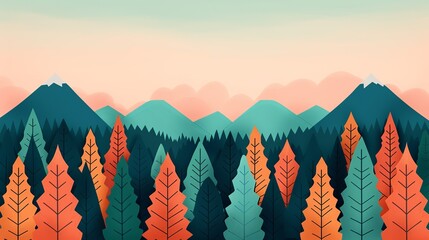 Wall Mural - Climate mitigation strategies shown by reducing greenhouse gas emissions through renewable energy and reforestation emphasizing efforts to combat climate change Background Illustration, Bright color