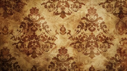 Wall Mural - Vintage pattern on grunge paper background