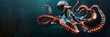 © sornram - Captivating underwater shot of an octopus gracefully swimming in the ocean, showcasing its vibrant colors and textured tentacles.