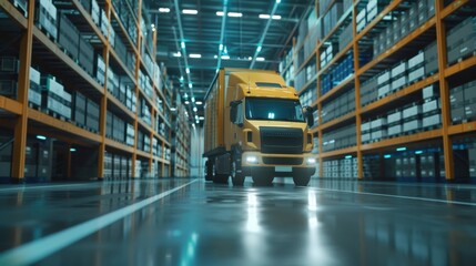 Wall Mural - Efficiency in Operations: AI can optimize supply chains, manage inventories, and streamline operations, leading to cost savings and increased productivity. 
