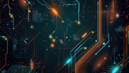 Abstract Digital Circuitry Background
