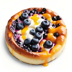 Canvas Print - blueberry and cheese tart