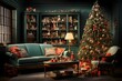 © Iman - Christmas tree and gifts in the living room. 3d rendering.