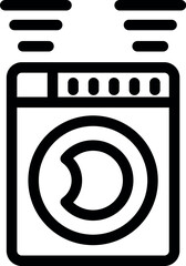 Wall Mural - Washing machine making noise icon, a simple visual representation of a malfunctioning appliance