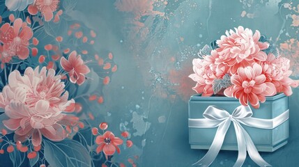 Canvas Print - Floral Gift Box